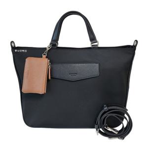 [에스콰이아]25SS 신상 경량 비즈니스 빅사이즈 A4 수납 원단 토트형 쇼퍼백 EOESHB650BK