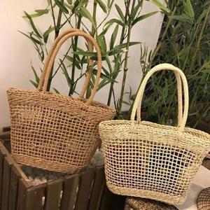 왕골 라탄백 여름 여행가방 (아이보리)