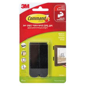 3M 코맨드 액자 부착 테이프 (17201 중 블랙) 테잎 액자테이프 액자테잎 액자부착테이프 액자부착테잎 찍찍