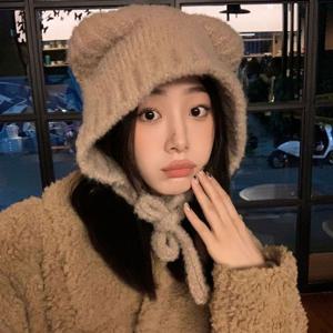 여성 겨울 방한모자 귀여운 캣비니 니트비니 귀모양