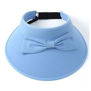 블루 리본 포인트 돌돌이 밴드 버클 썬캡 여름 모자