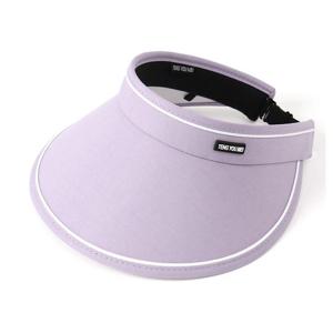 퍼플 자외선차단 돌돌이 밴드 썬캡 여성 여름 모자