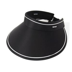 블랙 자외선차단 돌돌이 밴드 썬캡 여성 여름 모자