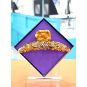 로뎀 세이브존05 프랑스 스와로브스키 슬림 중 집게핀(연브라운)2 RD24030038