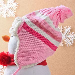 어린이 귀달이 모자 방한 니트 겨울