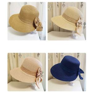 여성 여름 리본 페도라 왕골모자 버킷햇 바캉스모자