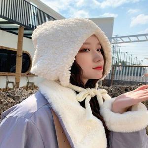 여성 방한모자 안감 전체 뽀글이 양털모자 귀달이모자