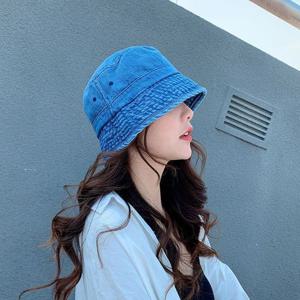 벙거지 데님 여성 스트릿 청모자 데님벙거지 청 2컬러