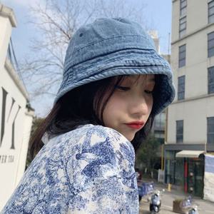 오버사이즈 여자 데님벙거지 2컬러 남녀공용 청버킷햇
