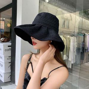 여성 시스루 버킷햇 라탄모자 왕골 썬캡 밀짚모자 2색