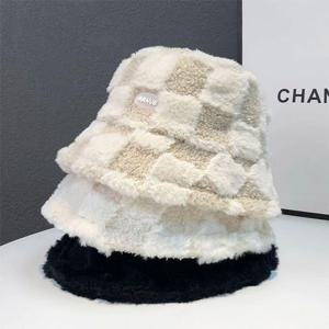 여성 뽀글이버킷햇 와플모양 따뜻한모자 방한모자