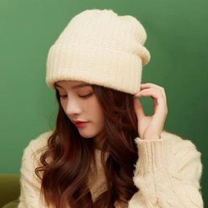 남자 여자 겨울 방한 도톰 니트 무지 와이드 롱 비니