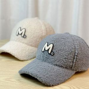 여성 겨울모자 뽀글이 볼캡 영문 스마일패치 야구모자