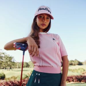 [먼싱웨어][37%OFF]여성 스트라이프 반팔 스웨터 라이트핑크(MQ222PSW41)