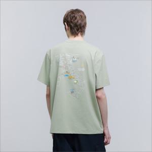 내셔널지오그래픽 N252UTS992 크로우 유니 COOL MAX 월드맵 그래픽 베이직핏 4종택 1