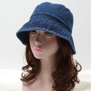 워싱 데님 청 벙거지S1345챙퀼팅데님