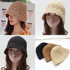 밀짚 내추럴 버킷햇(S1423-휴대용 클램 벙거지)