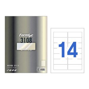 폼텍 레이저 광택 라벨 LB-3108 100매 라벨지 라벨용지 광택라벨용지 A4라벨용지 흰색라벨용지 다용도라벨