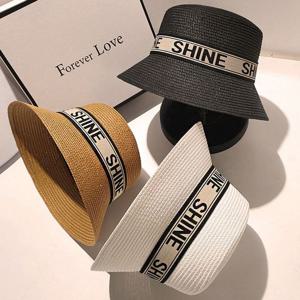 밀짚 스타일 샤인 봄 여름 패션 모자 캐주얼 벙거지