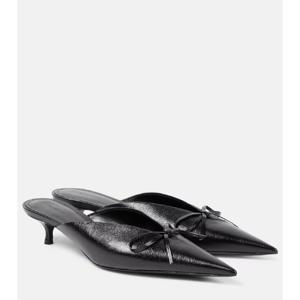 발렌시아가 Knife Bow 레더 뮬 P00950589