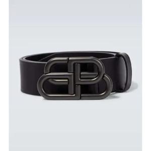 발렌시아가 BB 로고 레더 벨트 P00777665