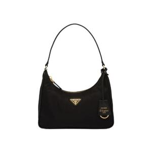 프라다 리에디션 2005 사피아노 트리밍 리나일론 미니 호보백 블랙 1NE204-R064-F0632