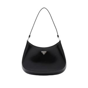 프라다 클레오 브러쉬드 레더 숄더백 블랙 1BC499-ZO6-F0002