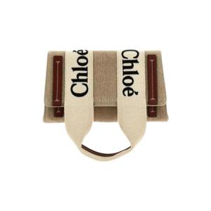 끌로에 우디 토트백 화이트 브라운 CHC24AS681L1790U