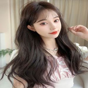 여자 롱 웨이브 헤어피스 부분가발 3개입 여신가발