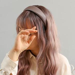 엔젤슈슈 새틴 펄 볼륨 헤어밴드 코코아 머리띠