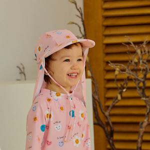 [엠케이] 스마일핑크 아동 물놀이모자 버킷햇 UV플랩캡 205671