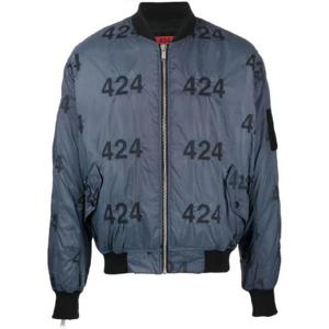 26 SS 424 로고 프린트 퀼팅 보머 재킷 34424H09236023 TP432385046