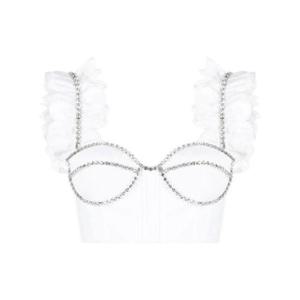 26 SS AREA 크리스털 장식 크롭 탑 2301T45177 TP432306218