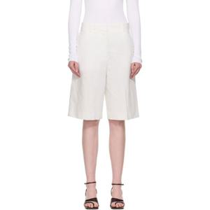 26 SS 토템 여성 오프 화이트 테일러드 쇼츠 252771F088003