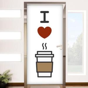 아트박스/꾸밈 pb560-아이러브카페_현관문시트지