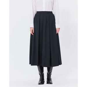아떼 바네사브루노 24FW 스테디셀러 네이비 셔링장식 울혼방 플레어스커트 WVSK4D423N3