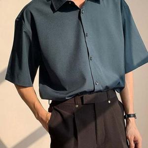 데일리 ㄴ마성 여름 멋쟁이 오버핏 쿨 반팔 셔츠