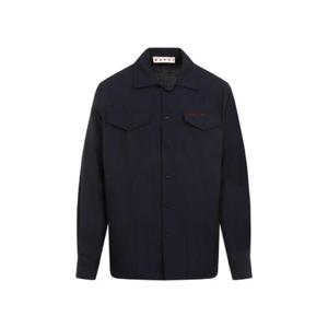 Marni 롱 슬리브 버튼 셔츠 CUMU0310S0TW839 00B99 TP944609407