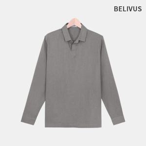 빌리버스 남성 긴팔 린넨셔츠 오픈카라 무지 남방 BBI039