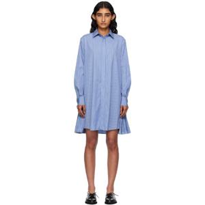 사카이 원피스 블루 포플린 미니 드레스 252445F052005