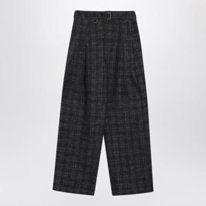 버버리 하이 라이즈 와이드 체크 데님 진 8113155168357 Blue