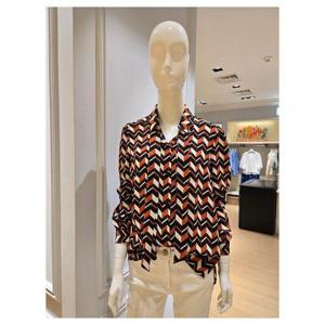 [베스띠벨리]BJBAI2414_패턴 리본 스카프 블라우스