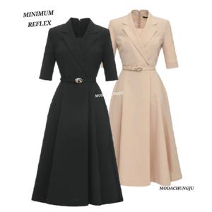 [미니멈]MD 카라 5부 플레어 원피스 MD MYBAWO4330 MD_CJ