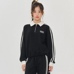 [오션스카이] 여아 지퍼 카라 배색 긴팔 티셔츠-EEJG5153B03