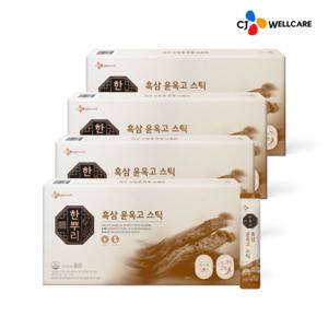[CJ공식] 한뿌리 흑삼 윤옥고 스틱 30포 4박스