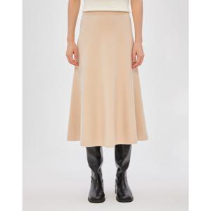 질스튜어트 뉴욕 여성 24FW SET UP 베이지 울 혼방 롱 플레어 니트 스커트 JSSK4D811I1
