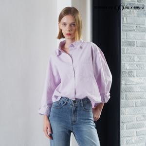 [나인식스뉴욕(영캐릭터)]심플 포켓 오버핏 긴팔 셔츠 (NP3BA032L0)