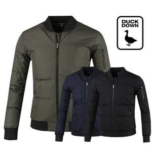 남성 덕다운 패딩 아웃 포켓 블루종 점퍼
