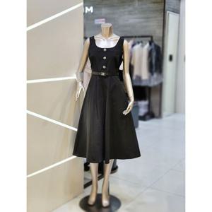 [미니멈]MARIO스퀘어 넥  민소매 플레어 원피스 MYCGWO7050