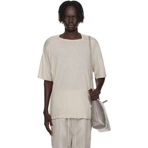 26 SS 릭오웬스 남성 오프 화이트 콘코르디안 브래드 티셔츠 252232M213049